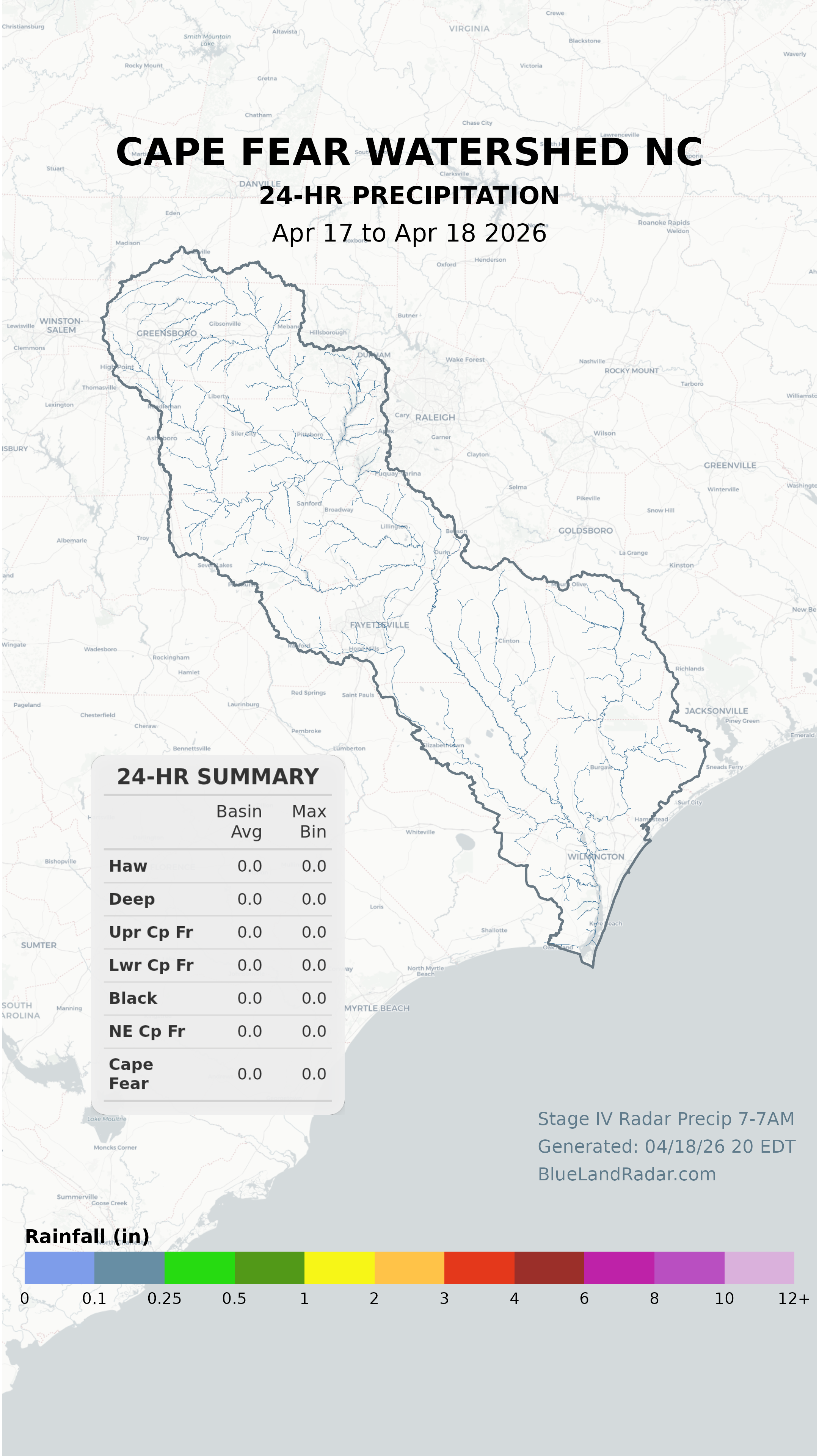 Cape Fear daily precip